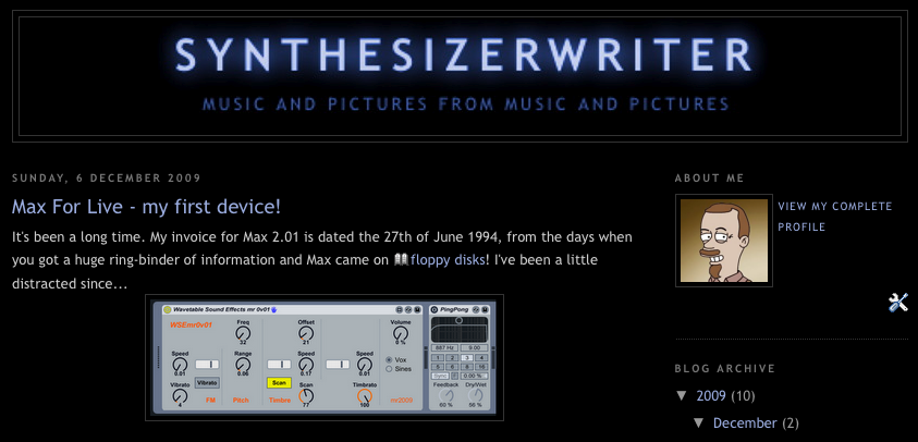 synthesizerwriter blog
